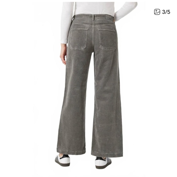 Women’s Mavi Corduroy Cropped Wide Leg Pants Size 29‎ Grey Paloma Marine - Picture 2 of 10